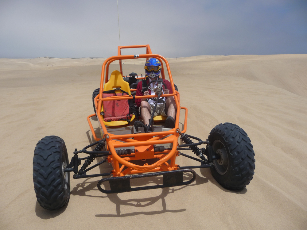 dune buggy on sand dunes