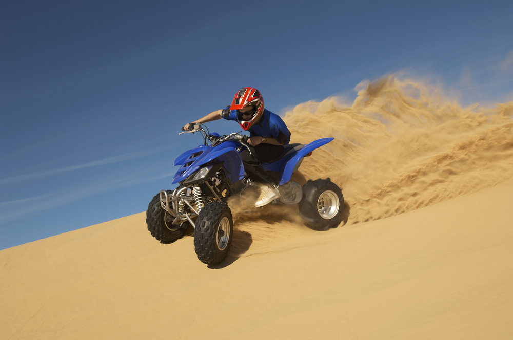 atv on sand dune